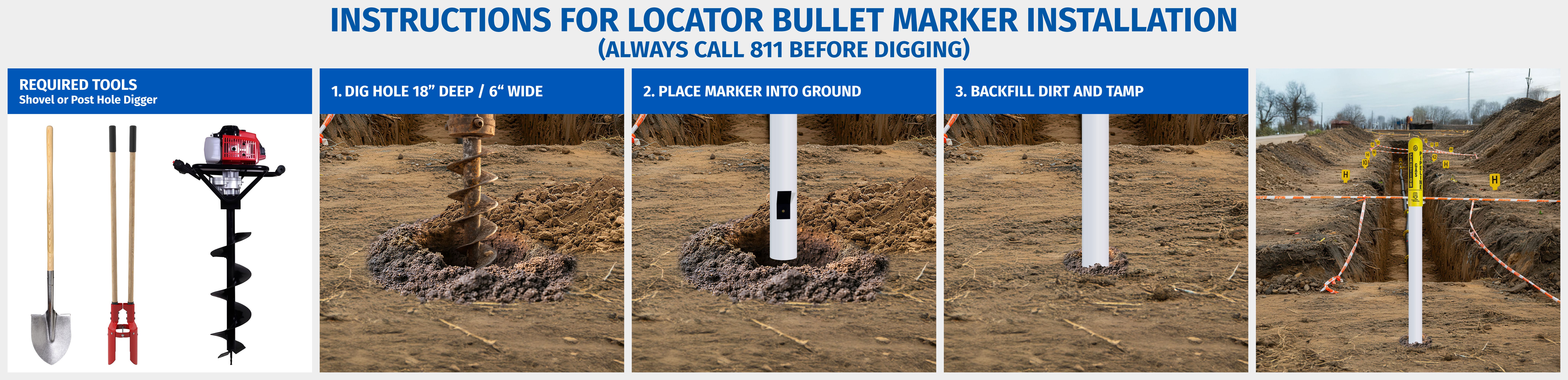 Locator Bullet Marker Installation